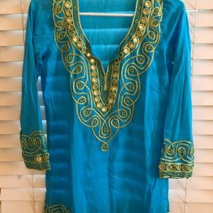 Barbara Gerwit Blue Tunic/ Coverup Small